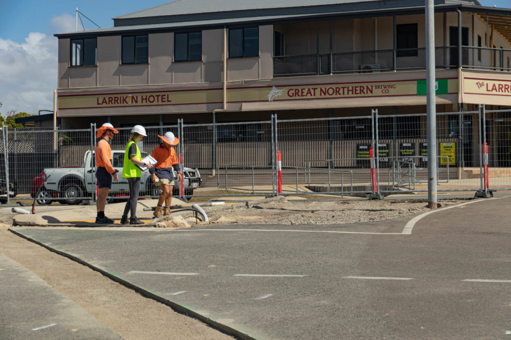 Site inspection at the Herbert Street upgrades for the Beautiful Bowen project 