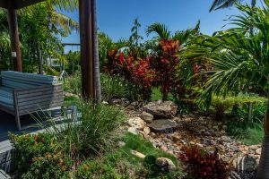 landscaped waterfall feature for local Whitsunday backyard