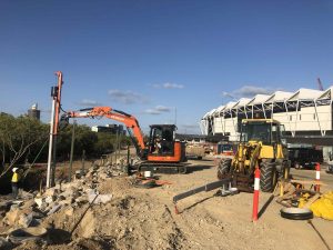 PW Landscape team at the New North Queensland Stadium in Townsville