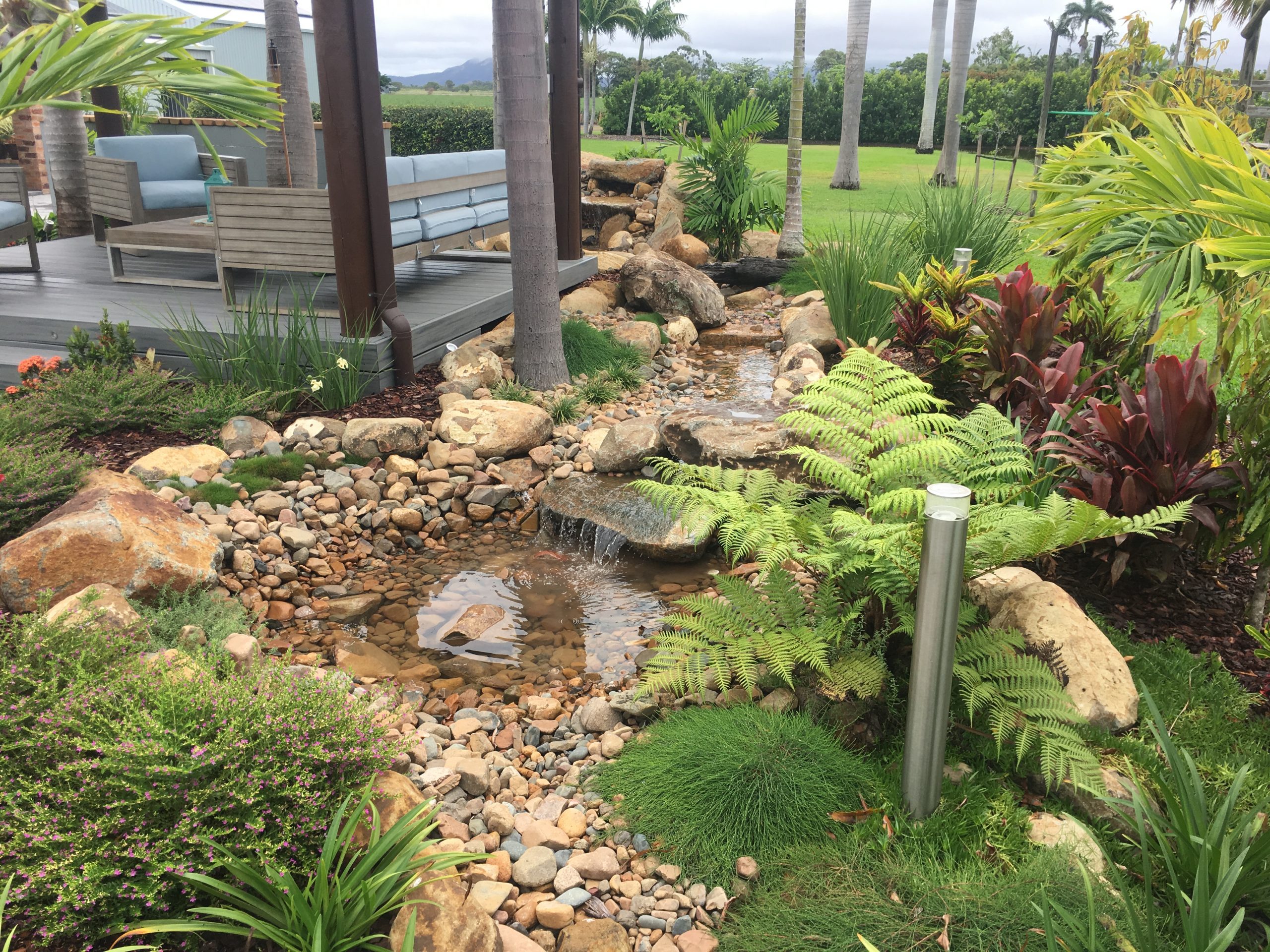 Water features and water falls by the landscaping team at Plants Whitunday in North Queensland