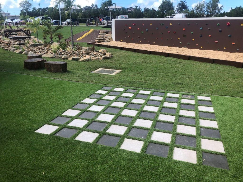 life size chess school learning spaces by North Queensland Landscaping Team PW Landscapes