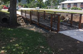 examples of stairs and bridges by PW Landscapes, North Queensland installs
